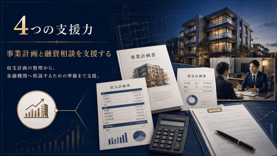 事業計画と融資相談を支援する