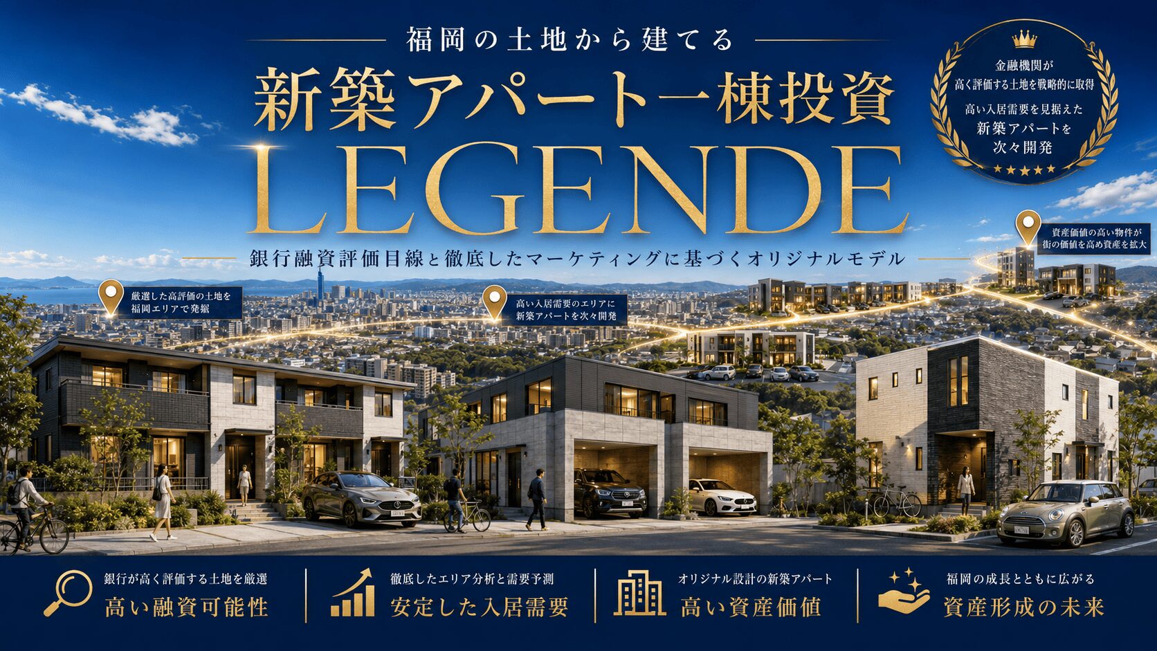 投資用新築アパートブランド「LEGENDE」始動。